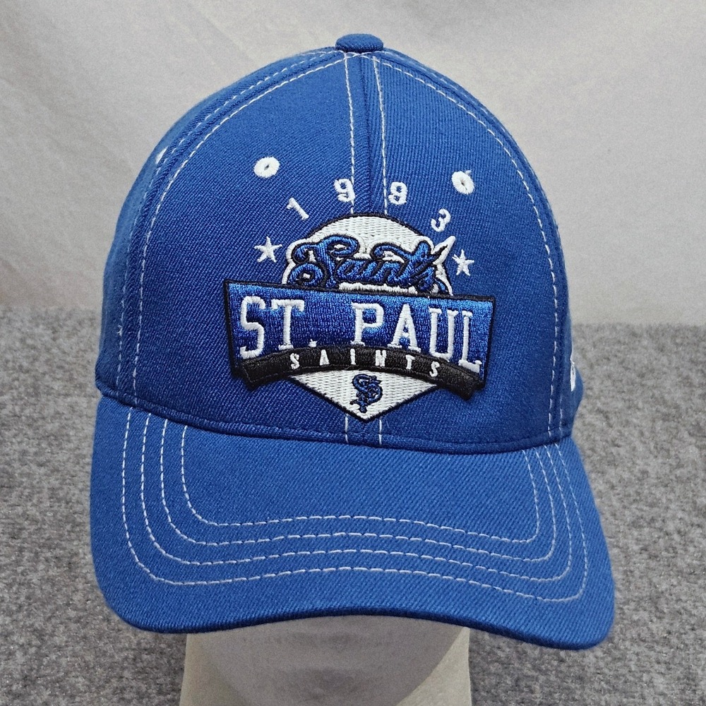 St Paul Saints Hat Zephyr Baseball Cap Mens XL Blue Fitted 1993 Logo MiLB Fan
